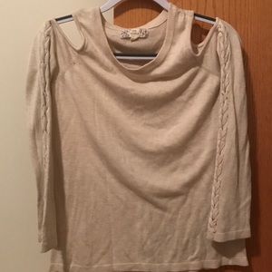 Cold shoulder sweater